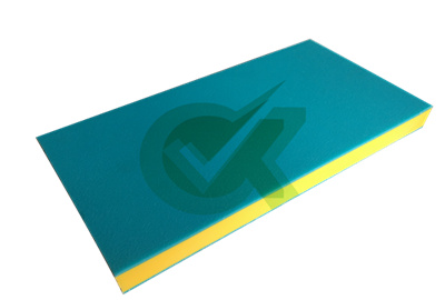resist corrosion Two-Tone HDPE Sheets green/white/green 15mm